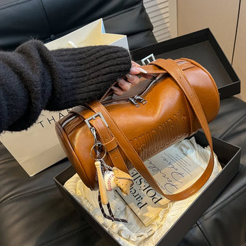 Timeless Luxury Cylinder Bag – Designer Crossbody for Effortless Elegance