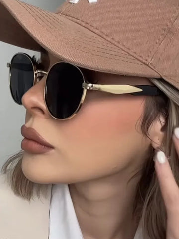Retro Round Metal Sunglasses – Timeless Unisex Design