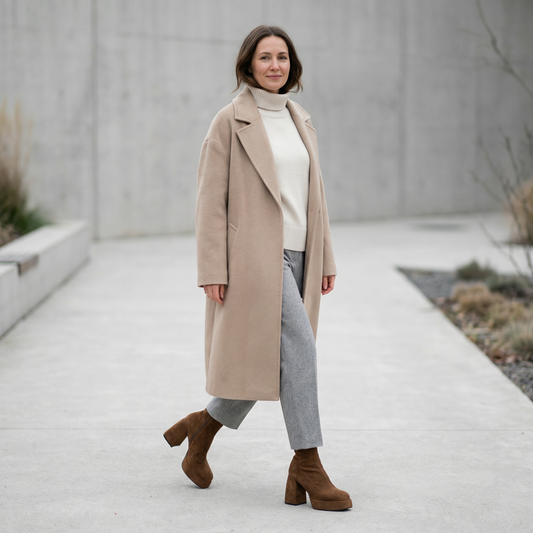 Suede platform ankle boots