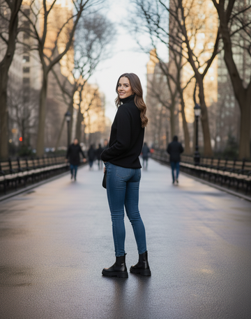Velvet Turtleneck Sweater