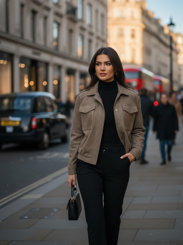 Women’s Oversized Suede Jacket