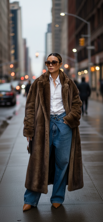 Oversized Faux Fur Coat