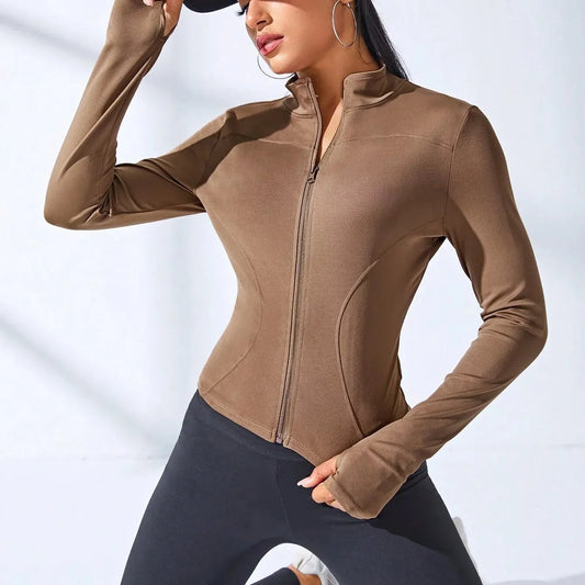 Body Sculpt Zip-Up Yoga Jacket – Activewear for Women