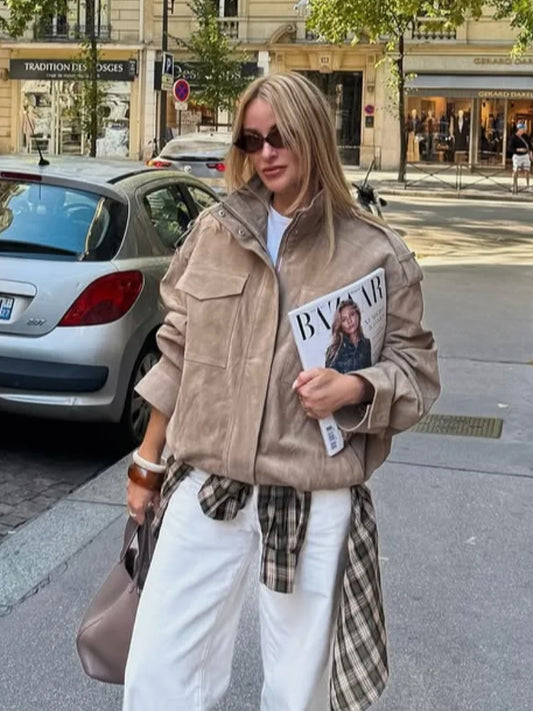 Women’s Oversized Suede Jacket