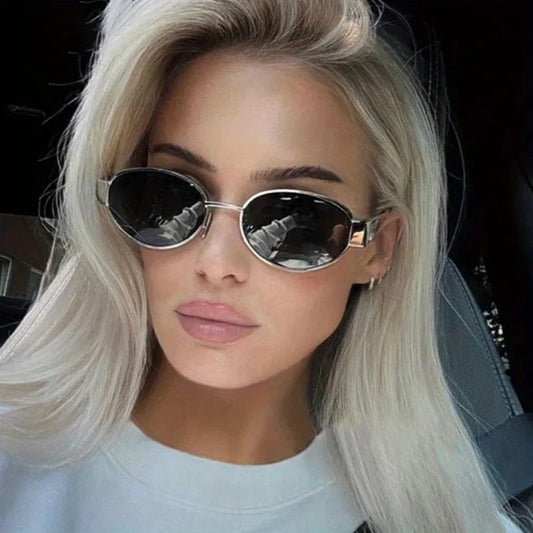 Modern Oval Metal Shades – Trendy Sunglasses for Everyone