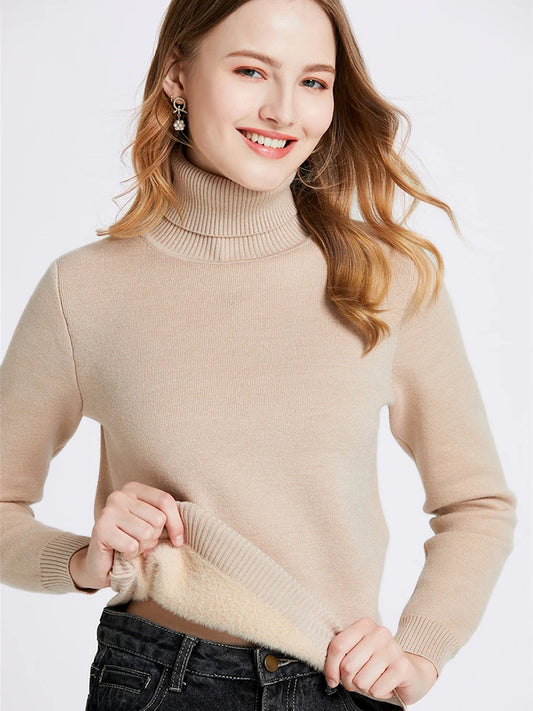 Velvet Turtleneck Sweater