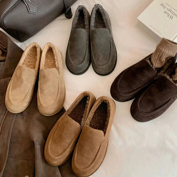 Women's suede slipper shoes
