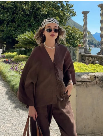 Cotton Linen Outfit – Shirt & Pants